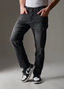 Men Black Classic Ripped Jeans