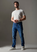 Men Blue Ripped Jeans