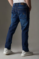 Men Blue Classic Smart Cotton Jeans