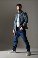 Men Blue Classic Smart Cotton Jeans