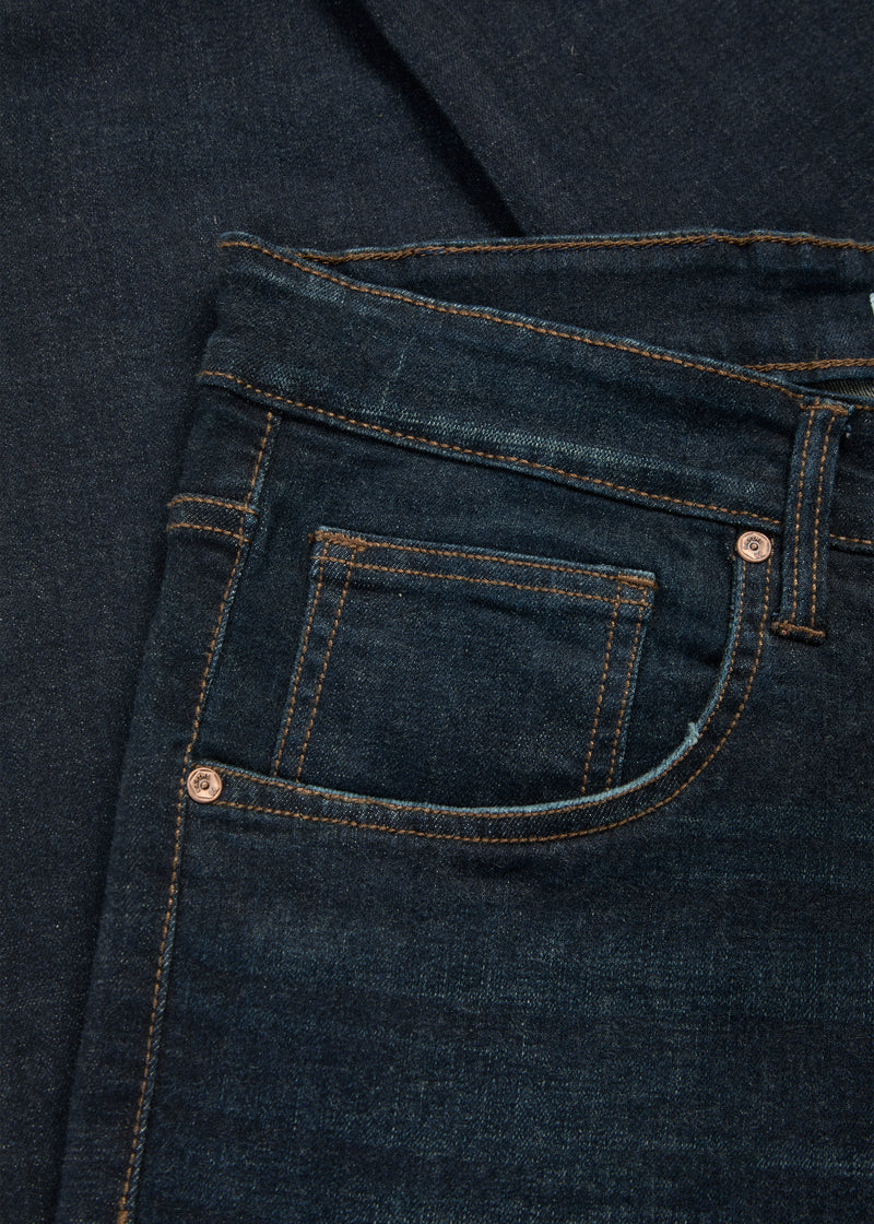 Men Blue Relax Knitted Jeans