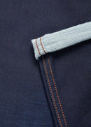 Men Deep Blue Knitted Jeans