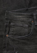 Men Black Classic Ripped Jeans