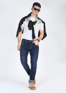 Carbon Blue Stretchable Mens Jeans