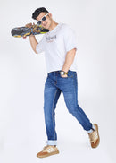 Mens Dailywear Light Blue Stretchable Jeans