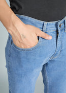 ALL DAY WEAR MENS TAPERED JEANS ICE BLUE COLOR