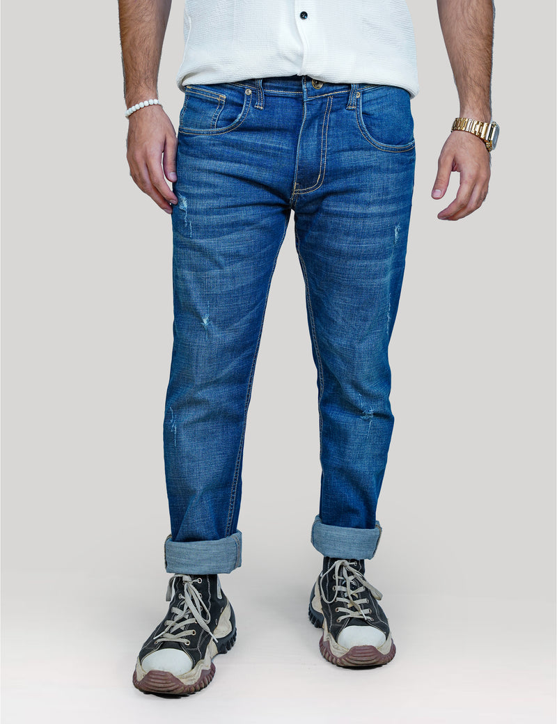 Men Blue Ripped Jeans