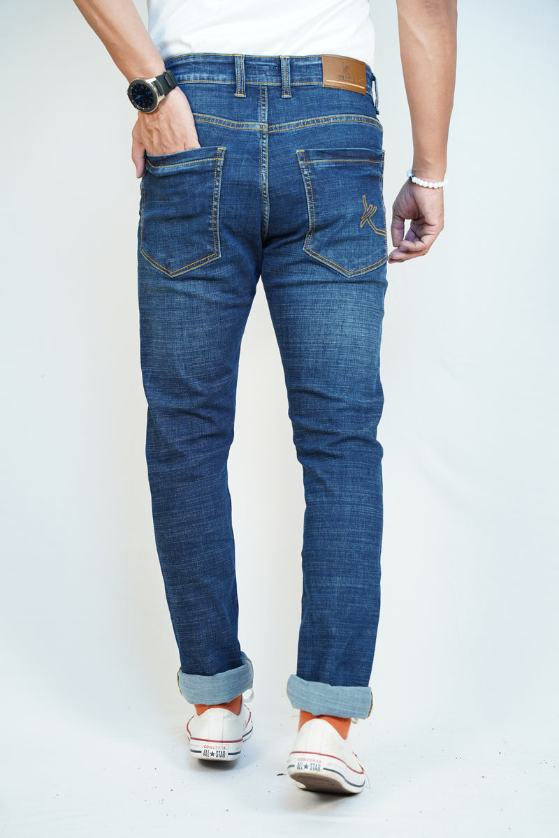 Men Blue Cotton Jeans