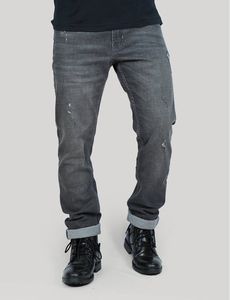 Men Grey Ripped Jeans