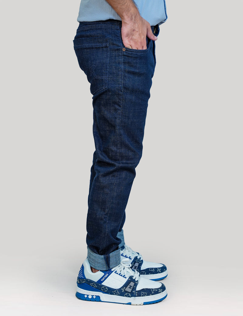 Men Clean Look Cotton Jeans