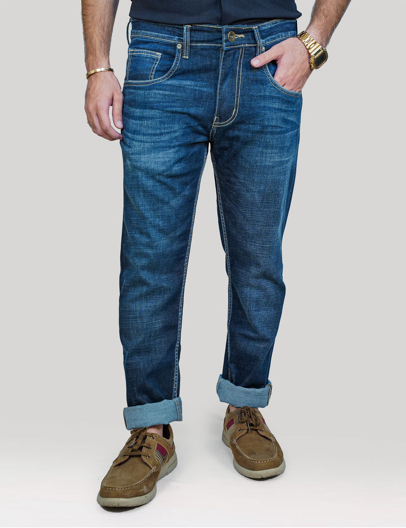 Men Relaxed Fit Cotton Jeans