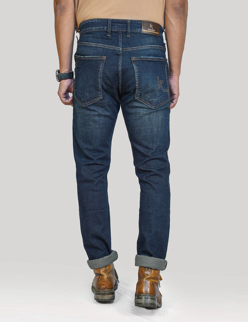 Men Blue Classic Smart Cotton Jeans