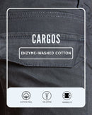 Men Tapered Fit Grey Cargo Trousers