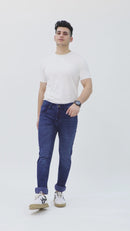 Mens Dark Blue Stretchable Jeans