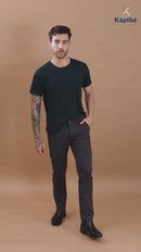 Men Tapered Fit Grey Cargo Trousers